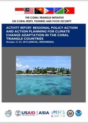 Report: CTI-CFF First Regional Policy and Action Planning for Climate Change Adaptation in the Coral Triangle Countries, Ancol, Indonesia, October 2010

