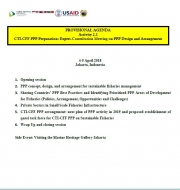 Provisional Agenda CTI-CFF/USAID SOACAP Activity 2.1 CTI-CFF Public Private Partnership (PPP) Preparation (Technical Program)